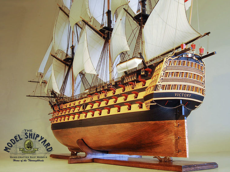 HMS Victory wooden scale Model Ship Stern View | The Model Shipyard