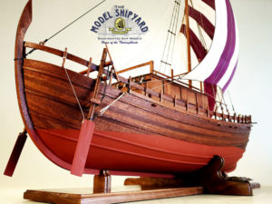 Phoenicia Wooden Scale Model Ship Stern View