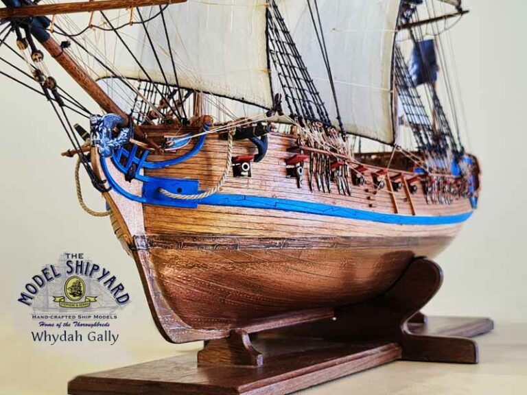 Bespoke Custom Whydah Gally Wooden Model Ship Bow View 